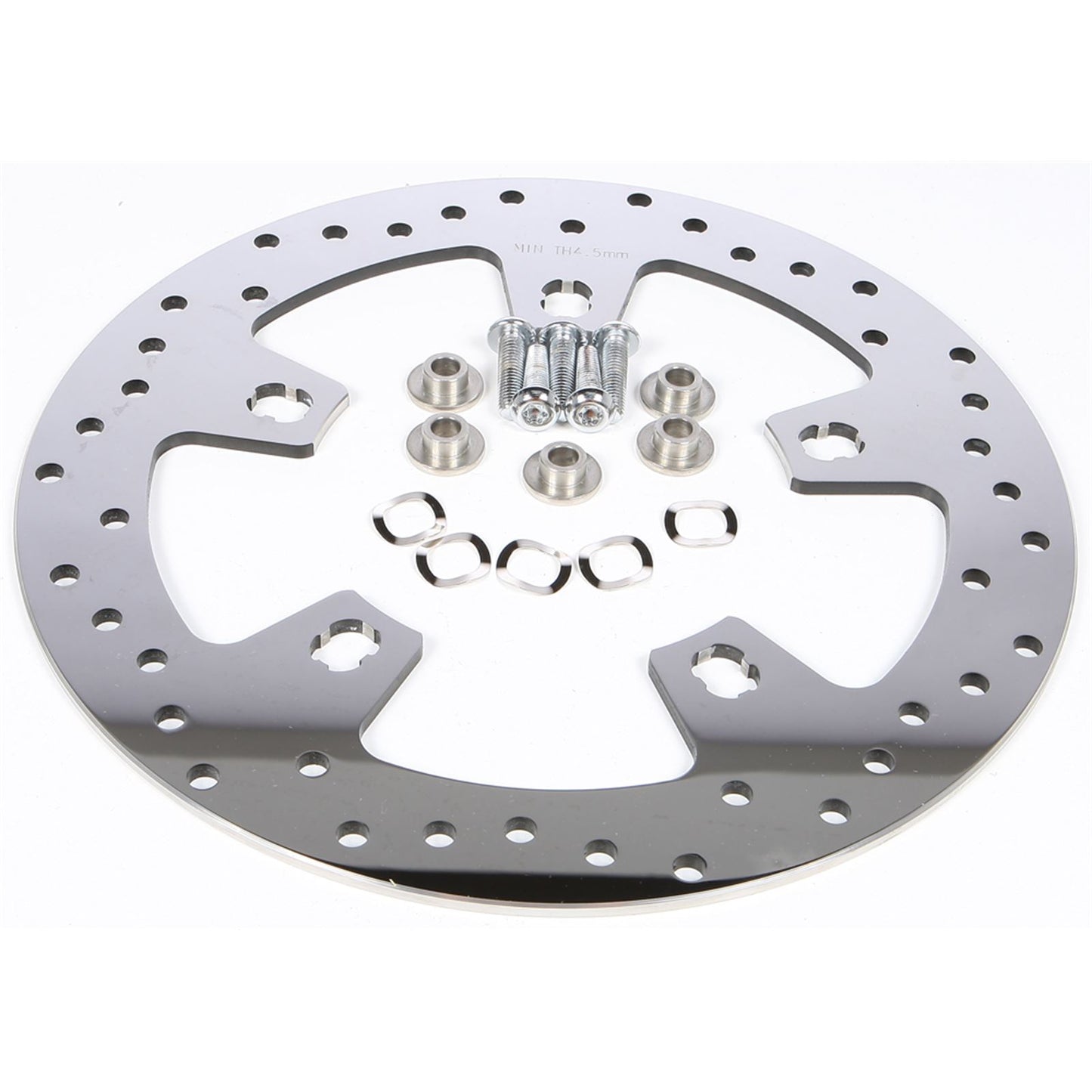 Harddrive Front Drilled Touring Brake Rotor Polished 144154_244666