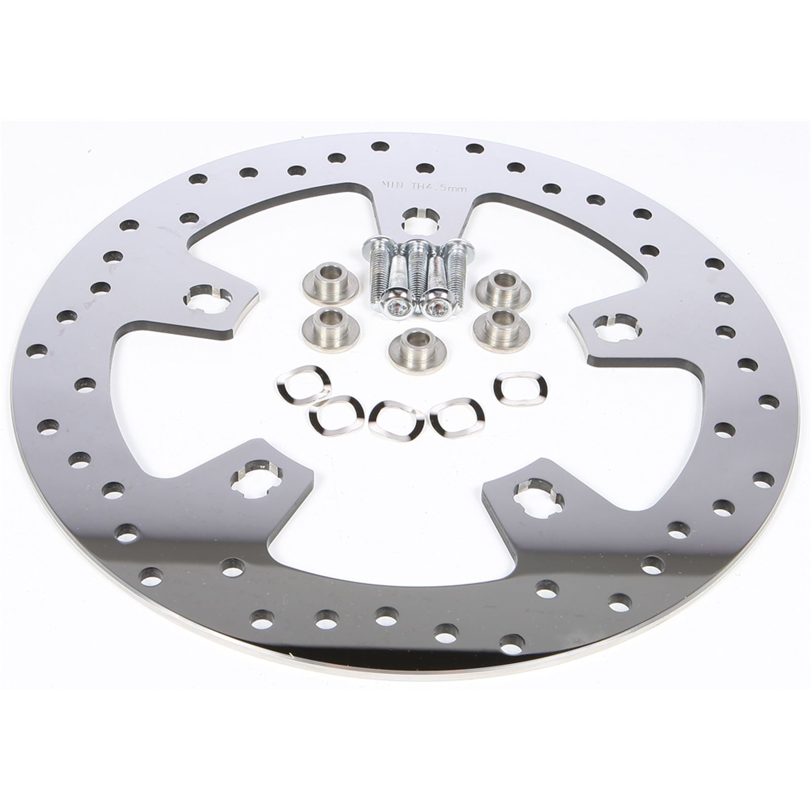 Harddrive Front Drilled Touring Brake Rotor Polished 144154_244666