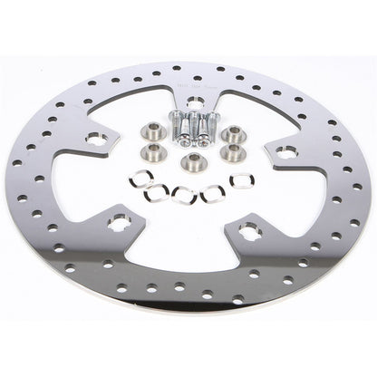 Harddrive Front Drilled Touring Brake Rotor Polished 144154_1478657