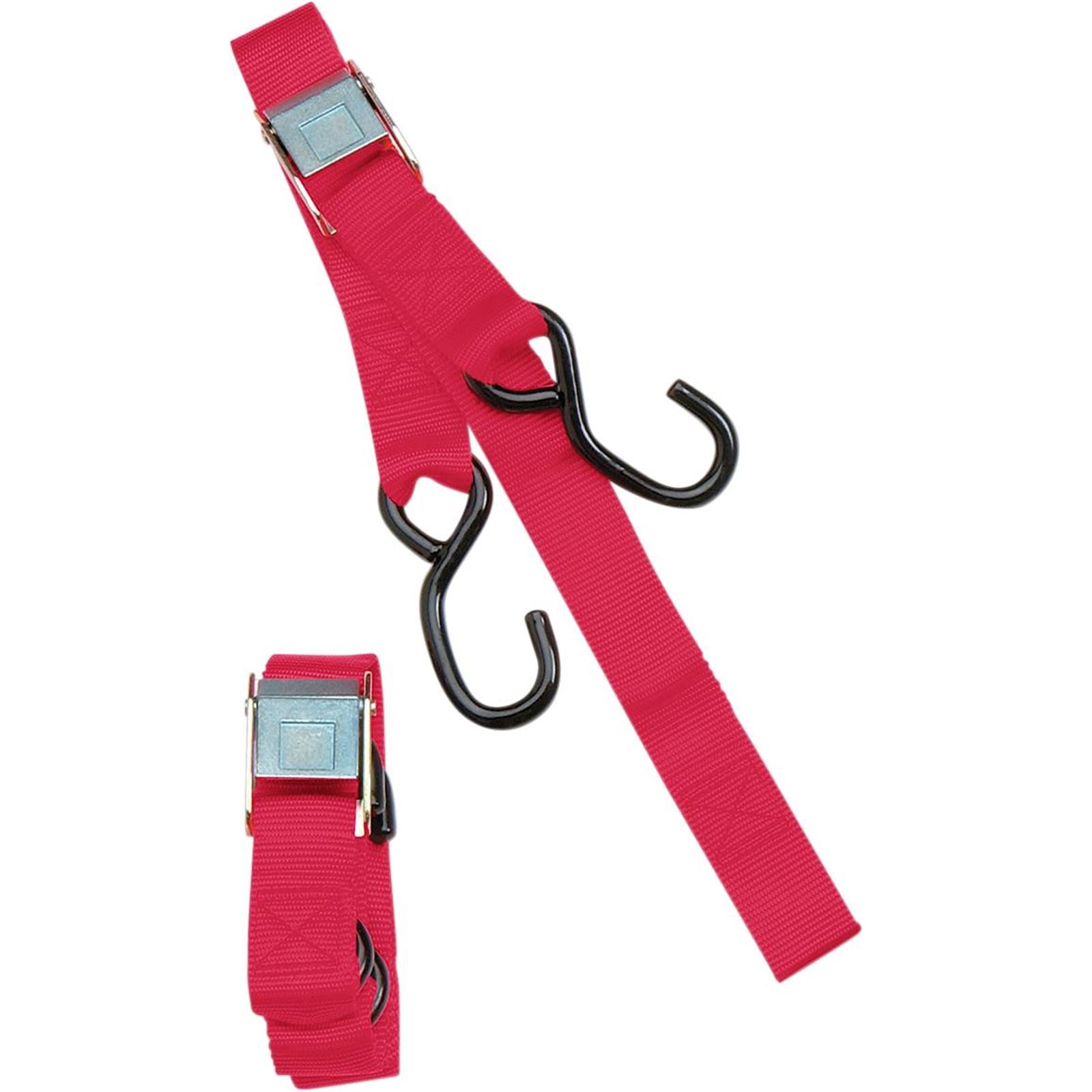 Parts Unlimited Tie-Down 1.5" with Soft Tie Red - Pair [MPN: TD00100]_244751
