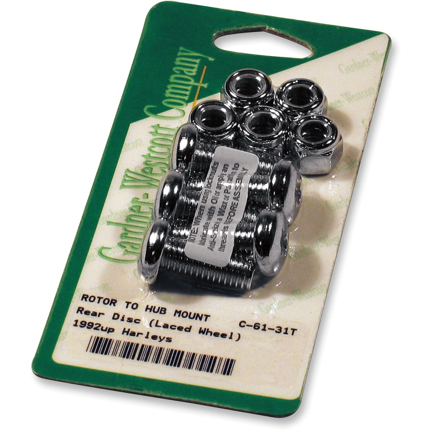 Gardnerwestcott Rear Brake Rotor Torx Buttonhead 92-Up Laced C-61-31T_390044