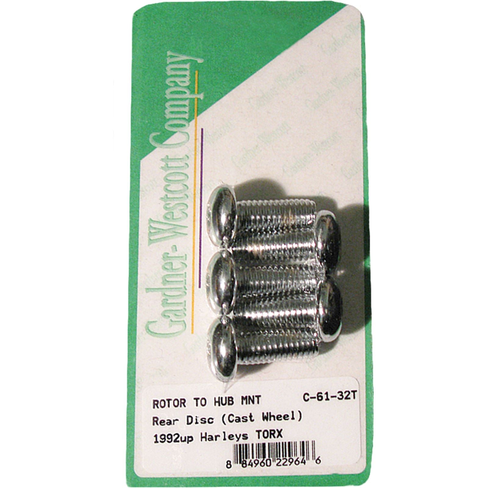 Gardnerwestcott Rear Brake Rotor Torx Buttonhead 92-Up Cast C-61-32T_244782