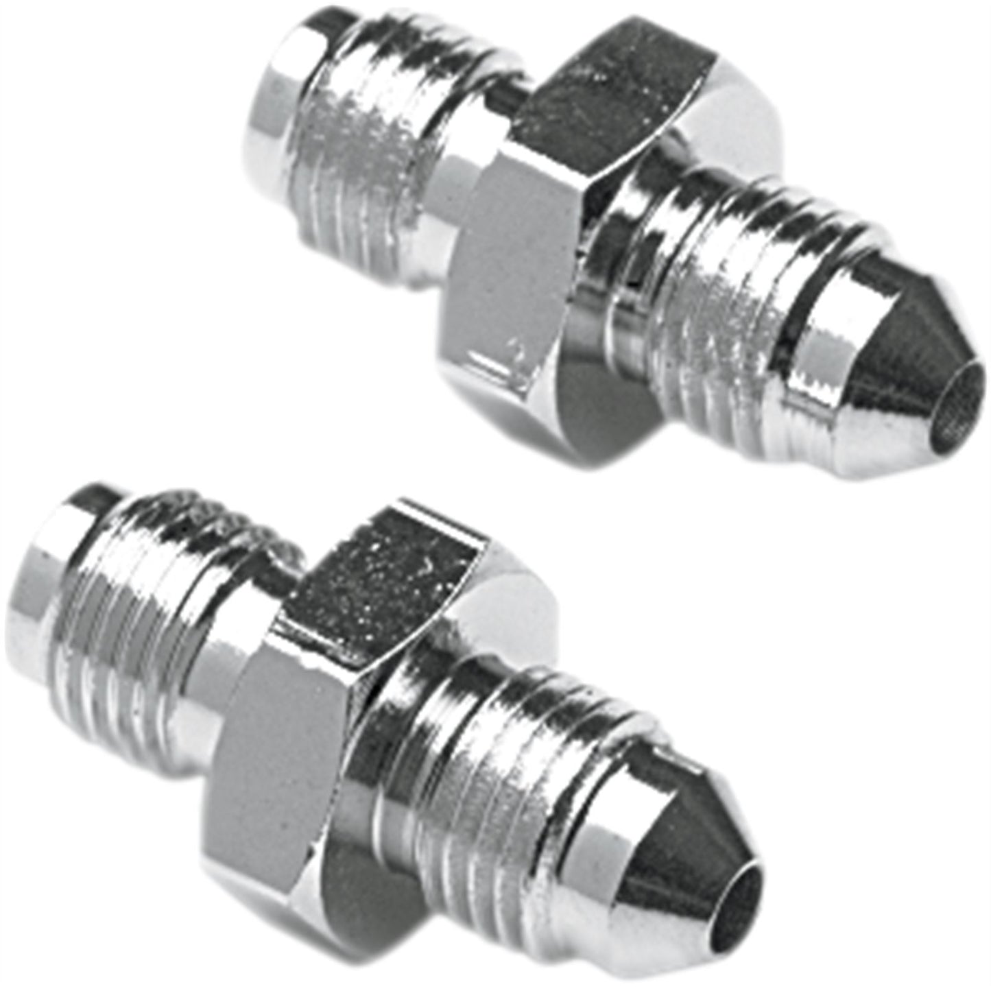 Goodridge Tube Adapter Pair 3/8-24 Male Chrome 3/8" [MPN: P10324-03CH-2]_391708