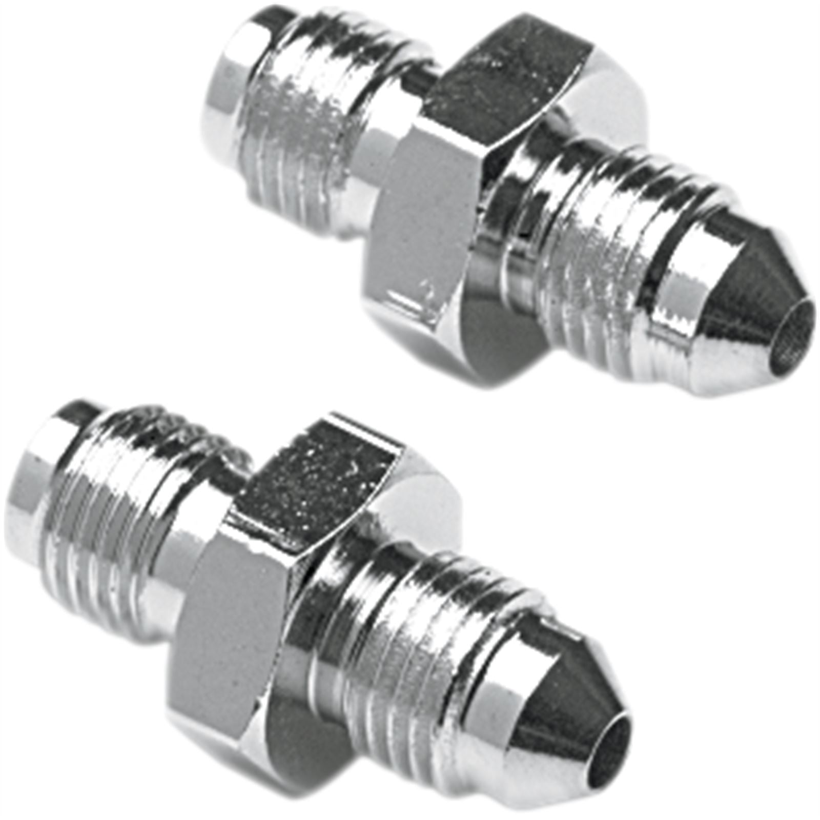Goodridge Tube Adapter Pair 3/8-24 Male Chrome 3/8" [MPN: P10324-03CH-2]_391708