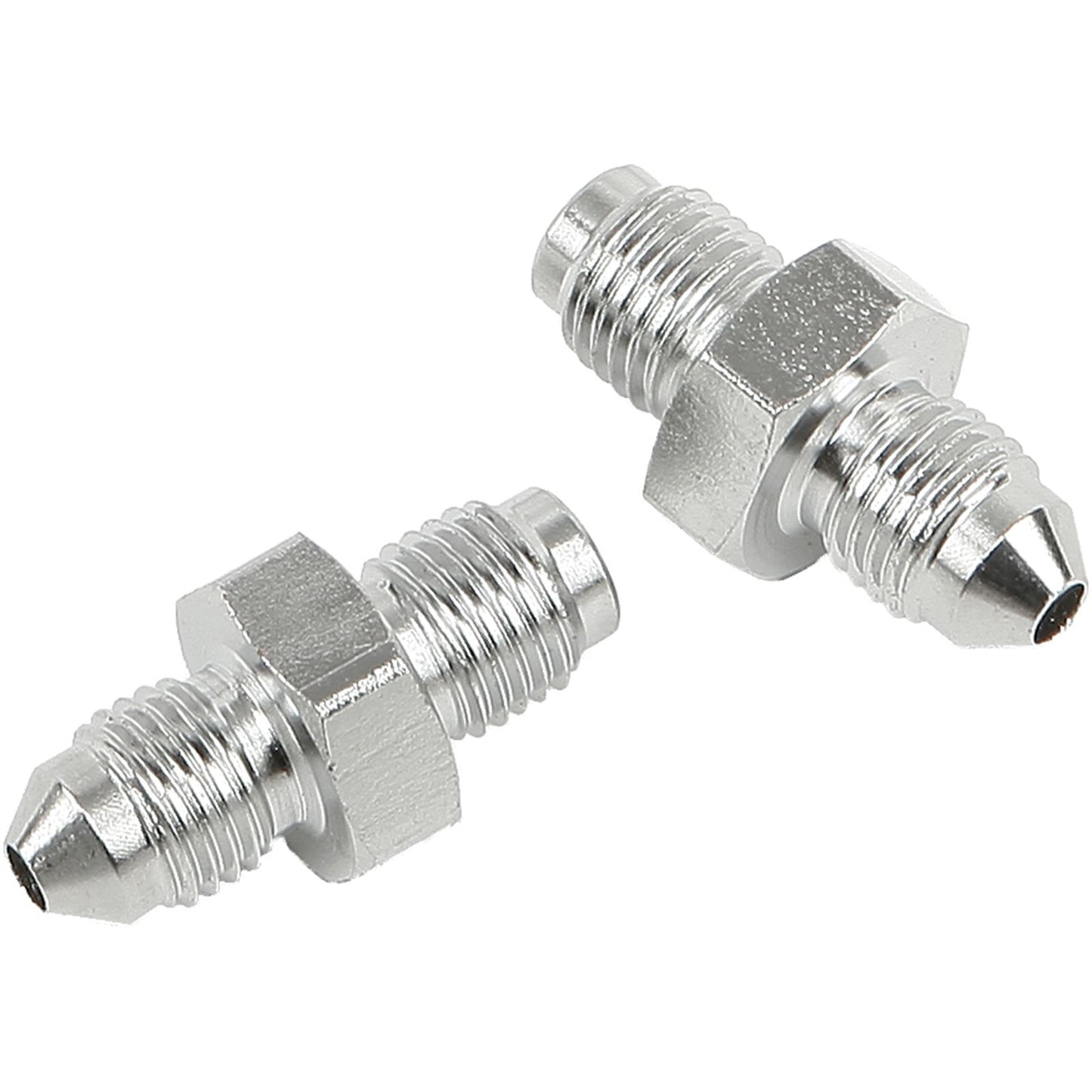 Goodridge Tube Adapter Pair 3/8-24 Male Chrome 3/8" [MPN: P10324-03CH-2]_244847