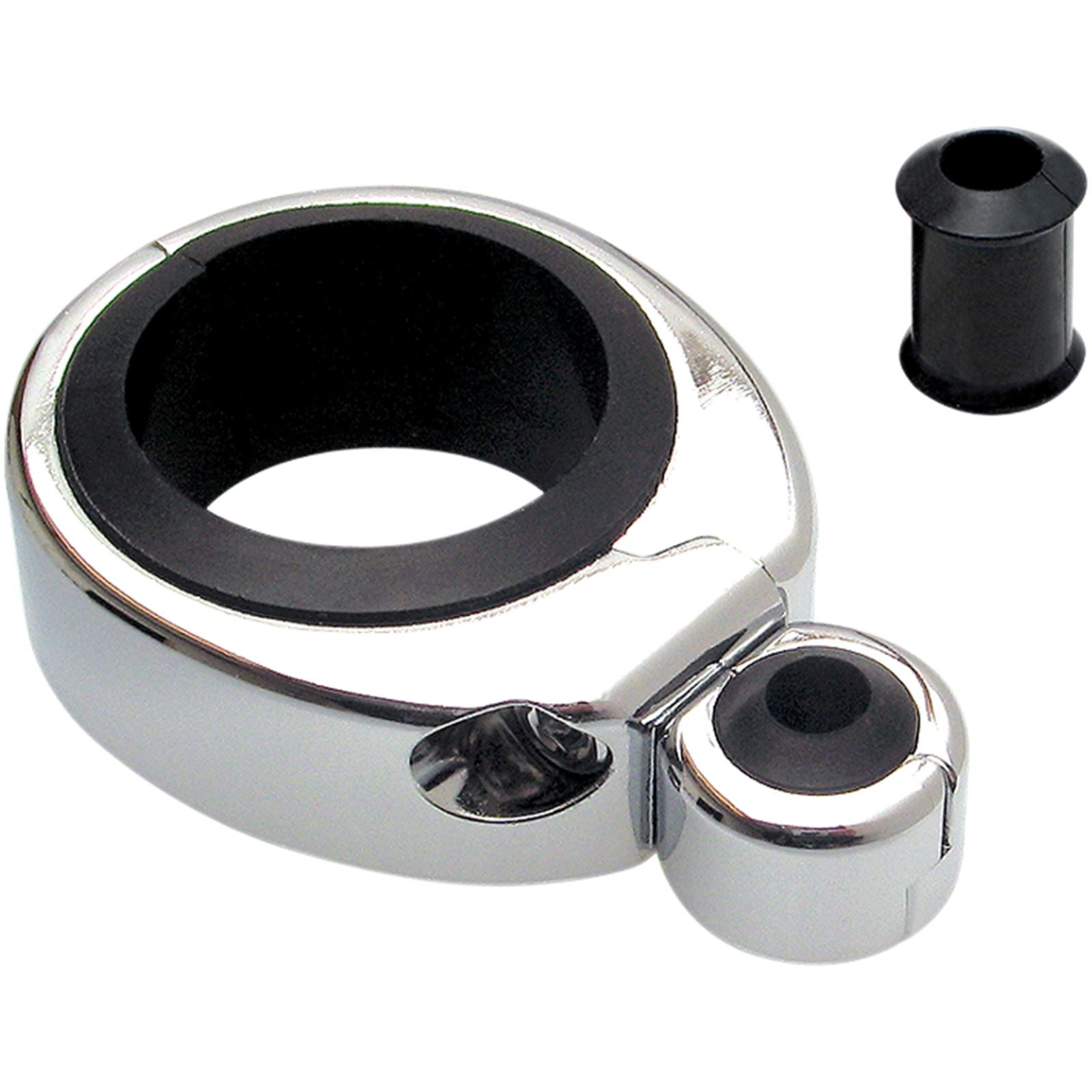 Motion Pro Cable Clamp 1 1/4"-1 1/2" Single Throttle/Clutch Chrome 11-0041_246385