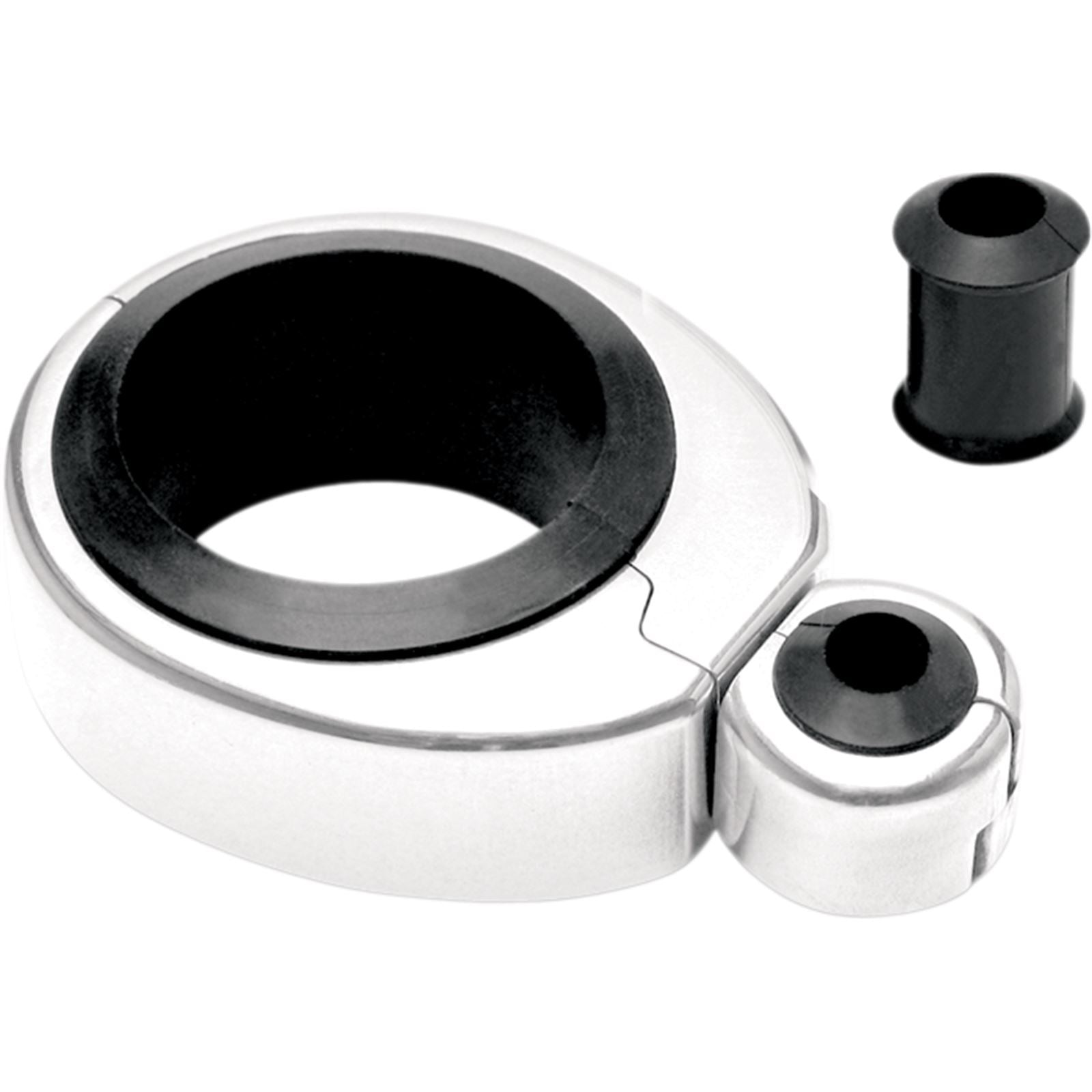 Motion Pro Cable Clamp 1 1/4"-1 1/2" Single Throttle/Clutch Chrome 11-0041_445003