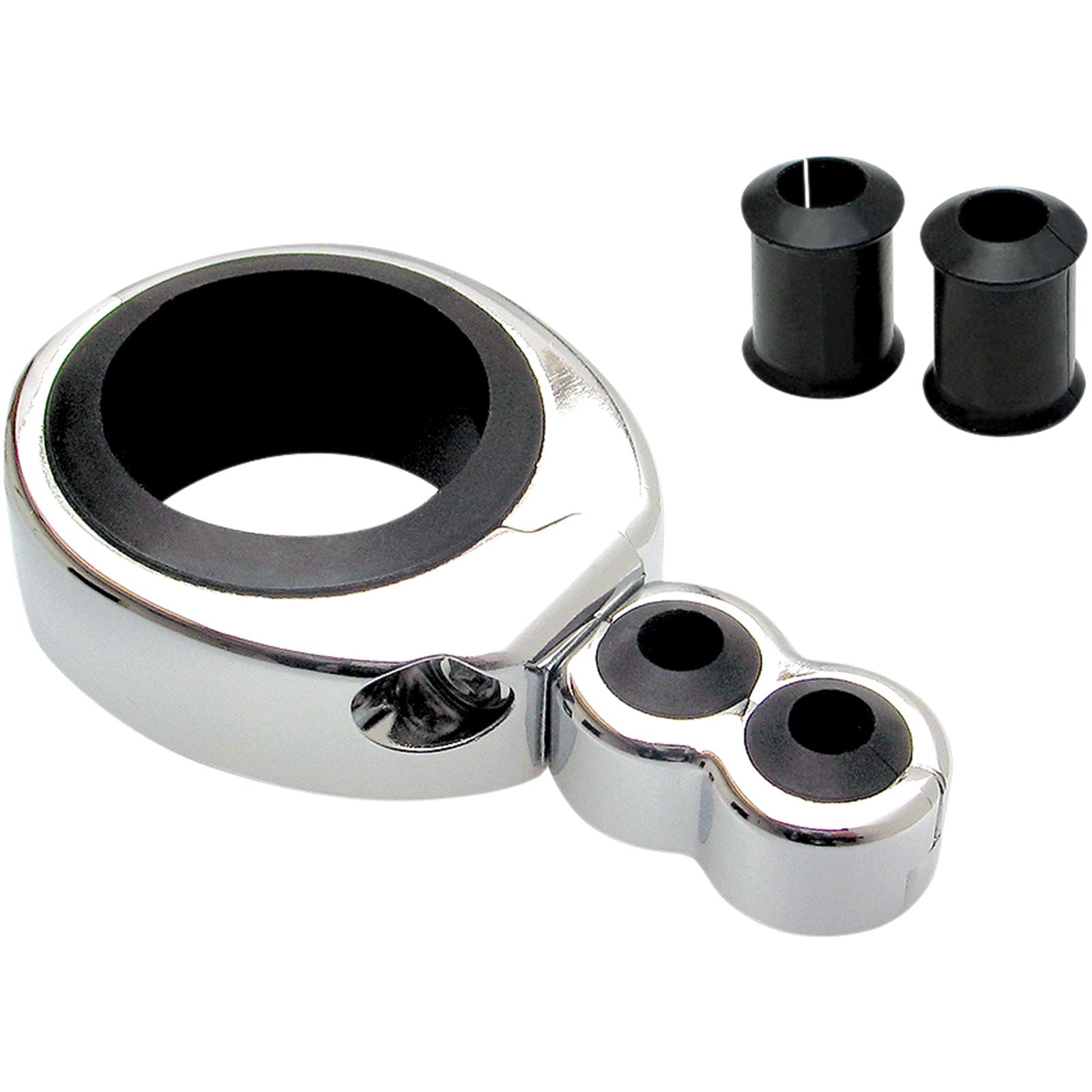 Motion Pro Cable Clamp 1 1/4"-1 1/2" Dual Throttle/Clutch Chrome 11-0042_246400