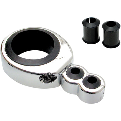 Motion Pro Cable Clamp 1 1/4"-1 1/2" Dual Throttle/Clutch Chrome 11-0042_246400