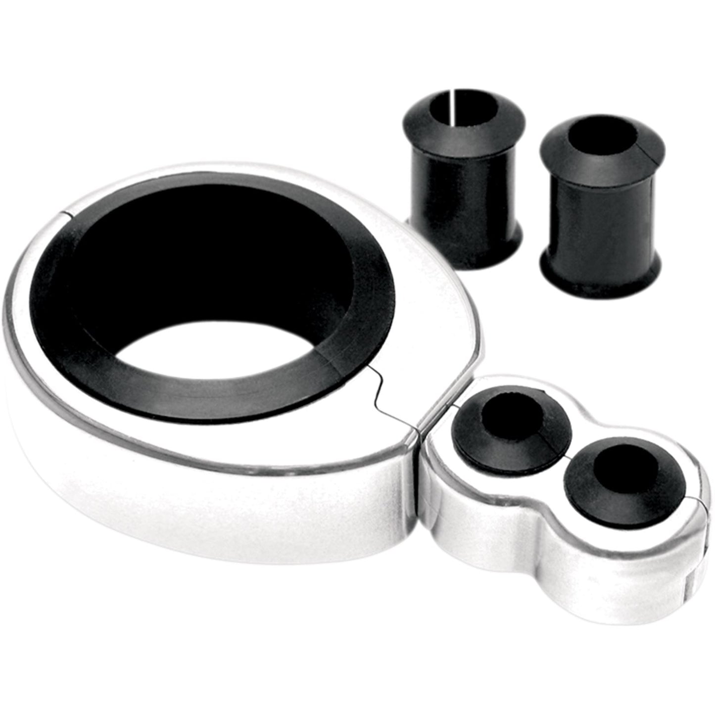 Motion Pro Cable Clamp 1 1/4"-1 1/2" Dual Throttle/Clutch Chrome 11-0042_445004