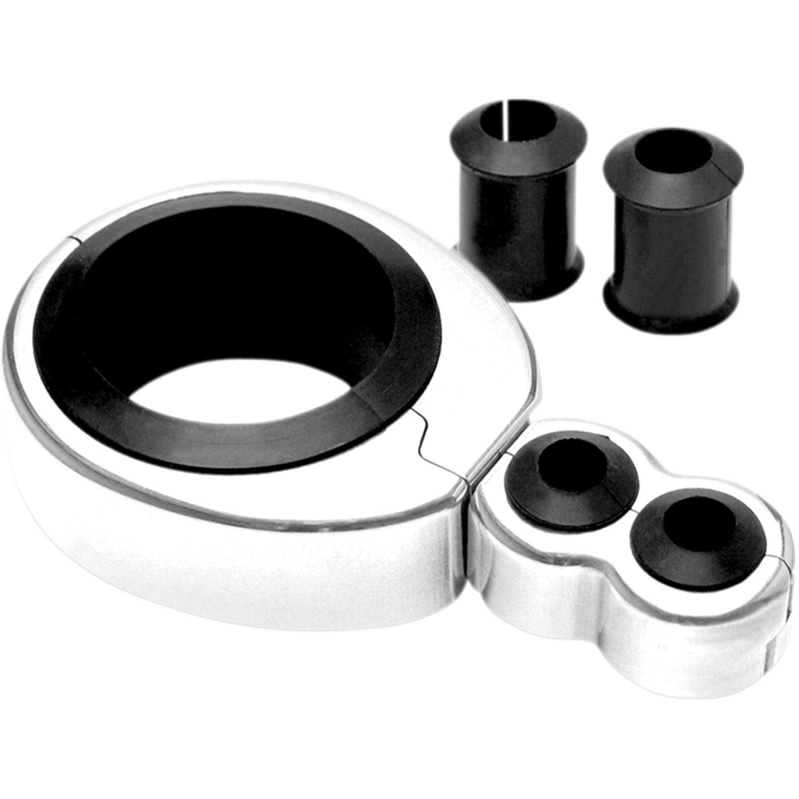 Motion Pro Cable Clamp 1 1/4"-1 1/2" Dual Throttle/Clutch Chrome 11-0042_445004