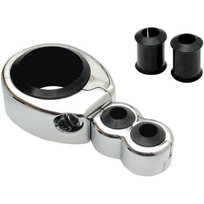 Motion Pro Cable Clamp 1"-1 1/8" Dual Throttle/Clutch Chrome 11-0044_246424