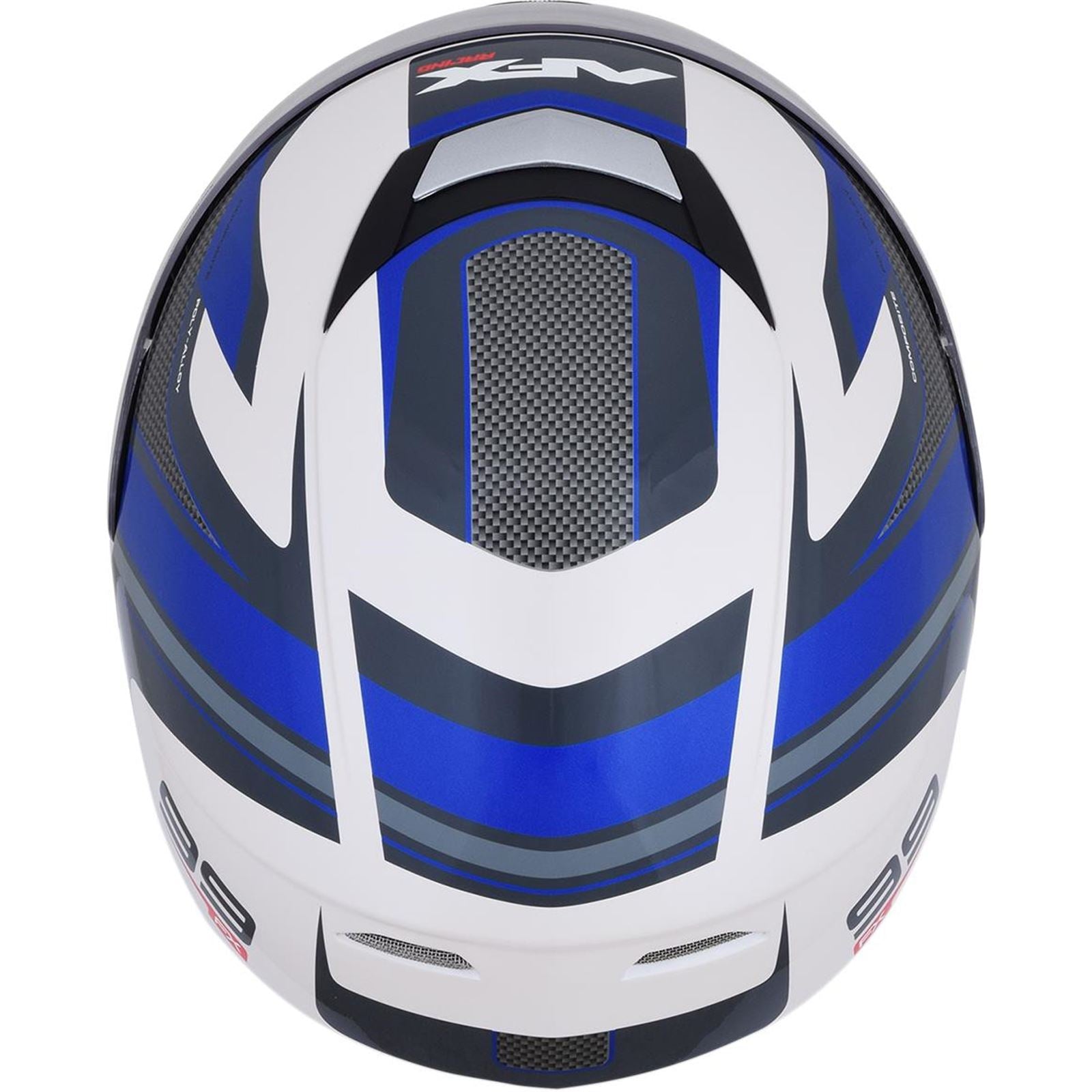 AFX FX-99 Helmet - Recurve - Pearl White/Blue - Small 0101-11121_247159