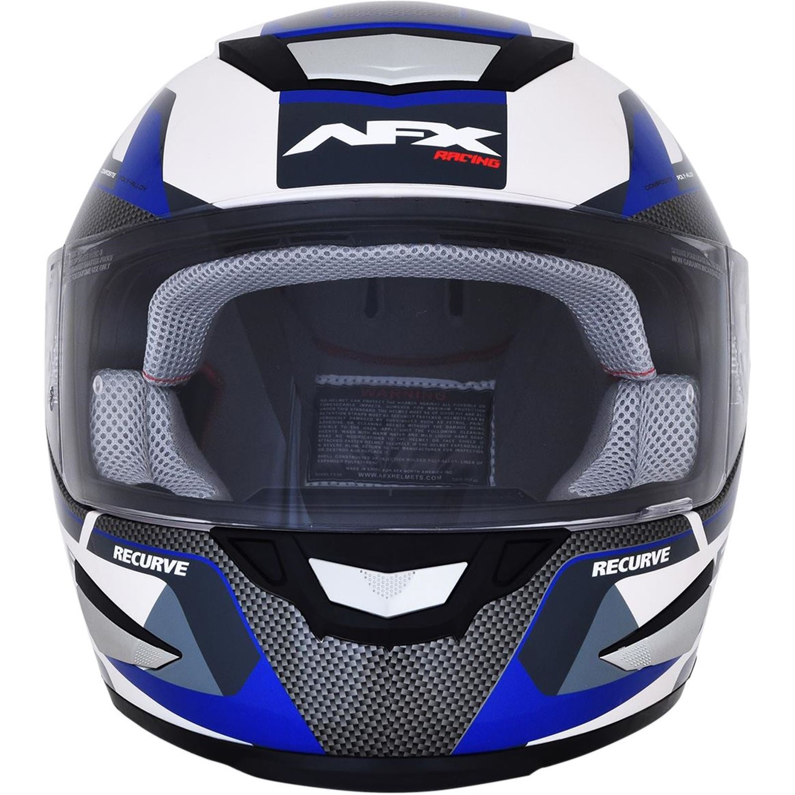 AFX FX-99 Helmet - Recurve - Pearl White/Blue - Small 0101-11121_247163
