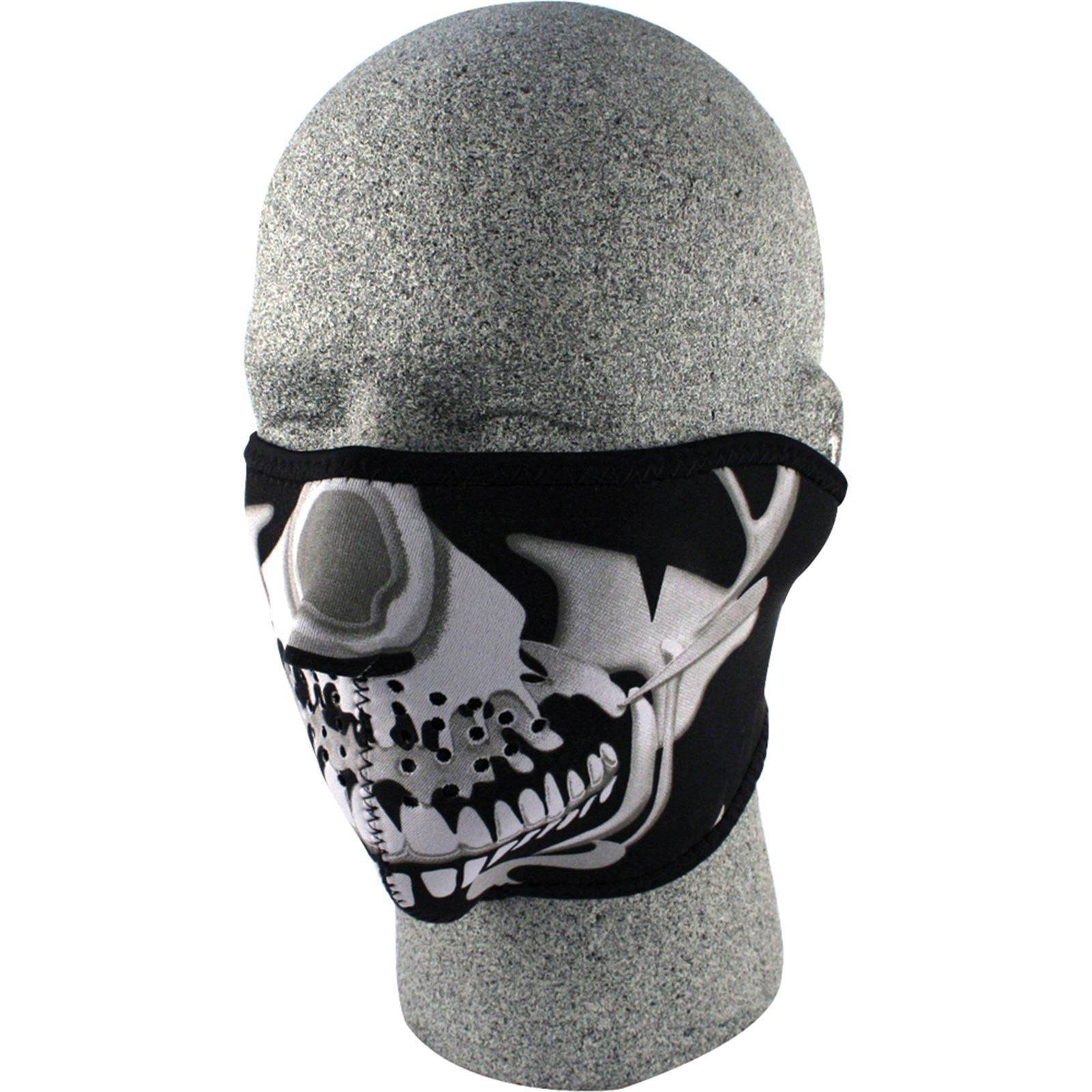 Zan Half Face Mask Chrome Skull WNFM023H_249845
