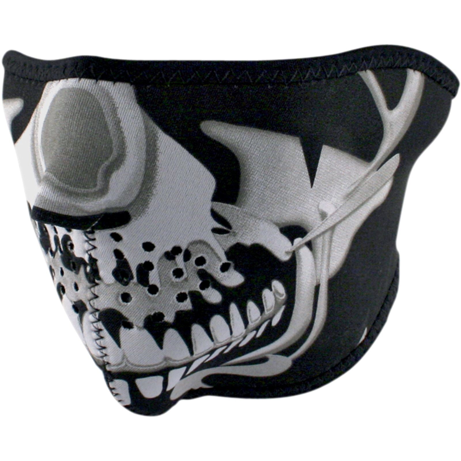 Zan Half Face Mask Chrome Skull WNFM023H_501856