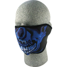 Zan Half Face Mask Blue Chrome Skull WNFM024H_249948