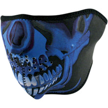 Zan Half Face Mask Blue Chrome Skull WNFM024H_501857