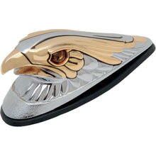 Drag Specialties Gold Eagle Head with Lights - Amber Eyes - Large - Chrome DS-287552_251074