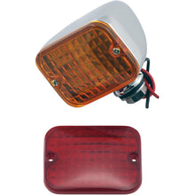 Drag Specialties Rectangular Market Light - Dual Filament - Amber/Red DS-280169_251143