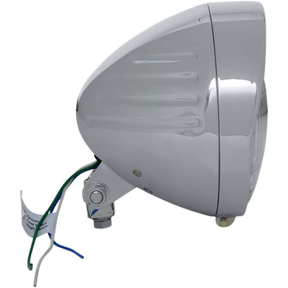 Drag Specialties Headlight with Visor 6-1/2" - Grooved DS280033_251166