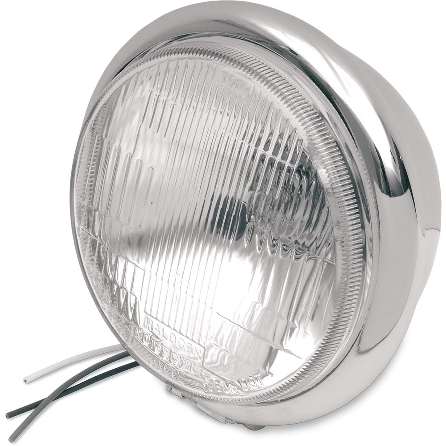 Drag Specialties Bottom Mount H4 Headlight - 5-3/4" - Chrome DS-280035_251167