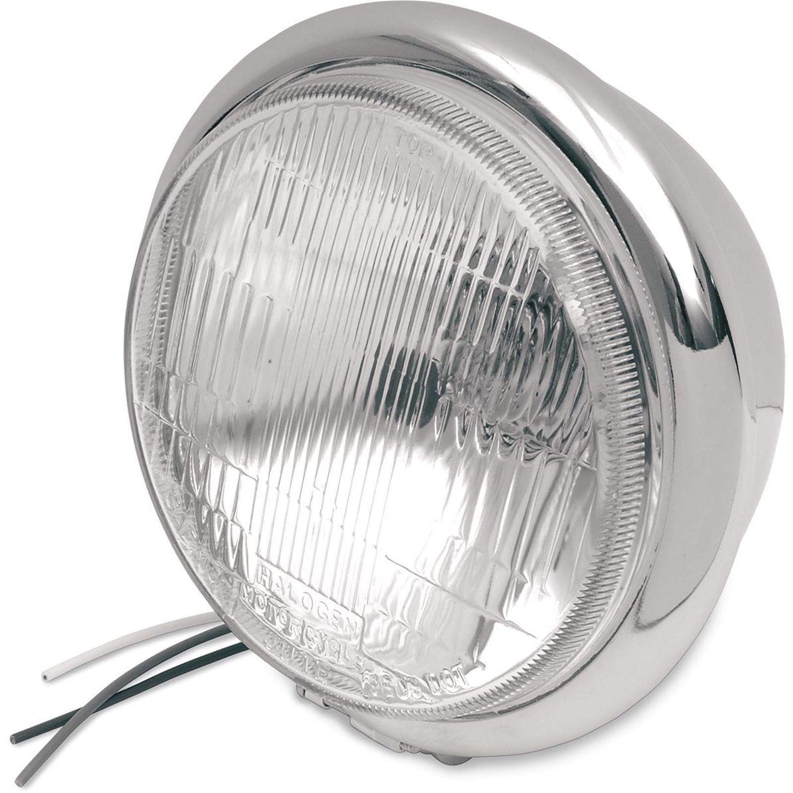 Drag Specialties Bottom Mount H4 Headlight - 5-3/4" - Chrome DS-280035_251167