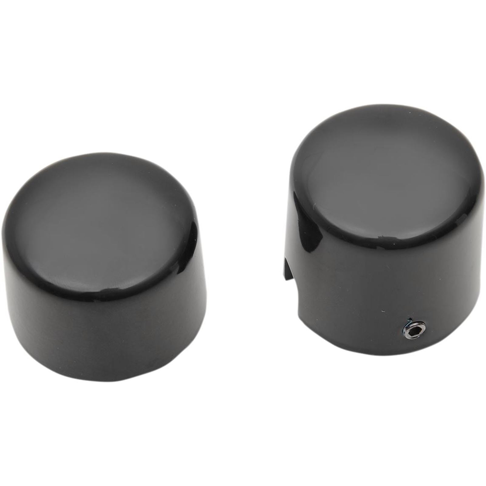 Drag Specialties Axle Caps - Gloss Black - Rear - 08-17 Softail 0214-1237_251517