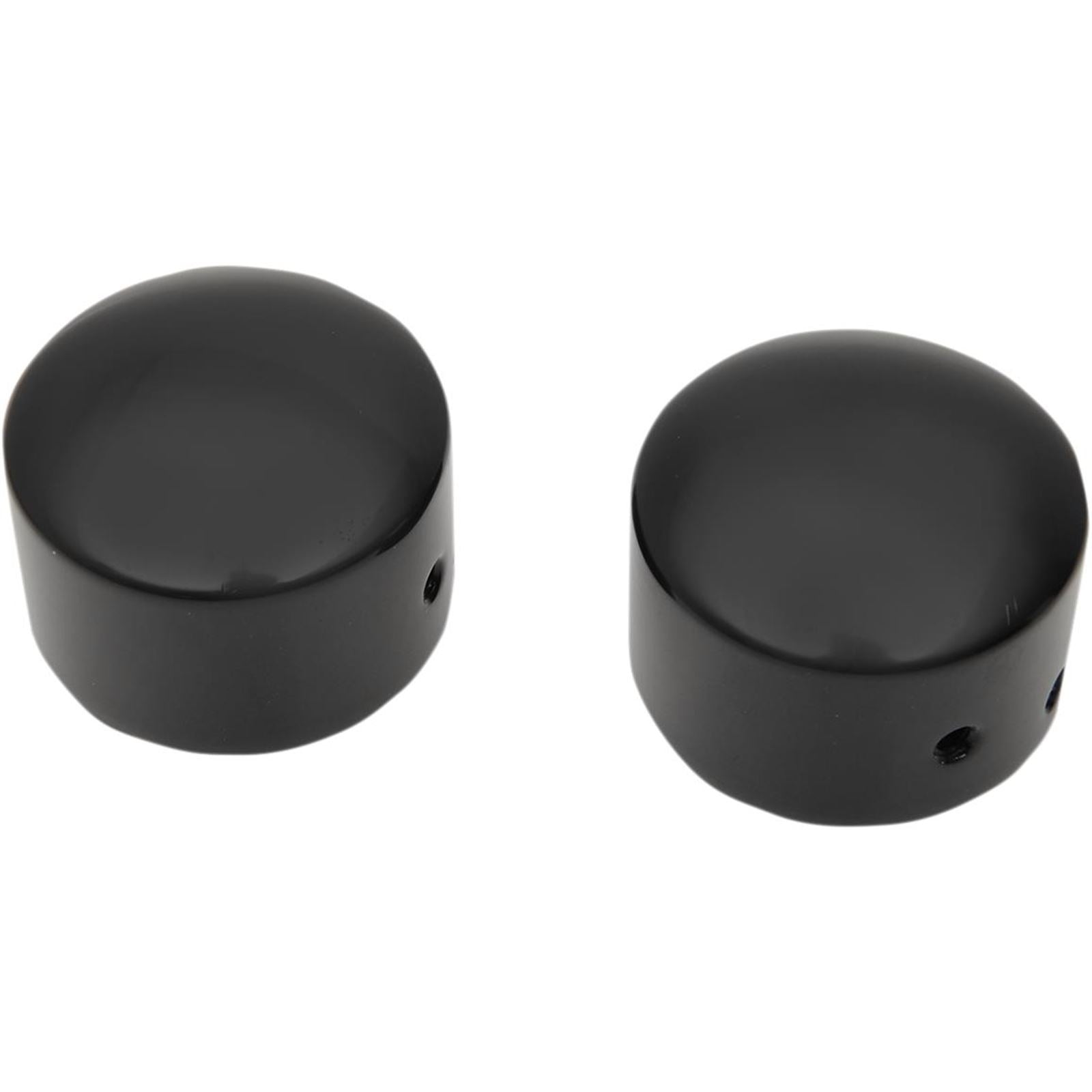 Drag Specialties Axle Caps - Gloss Black - Front -  08-19 FLT 0214-1235_251528