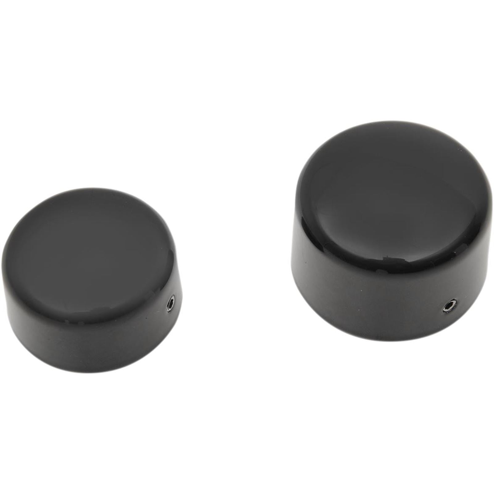 Drag Specialties Axle Caps - Gloss Black - Rear for H-D Softail '08-17 0214-1236_251529