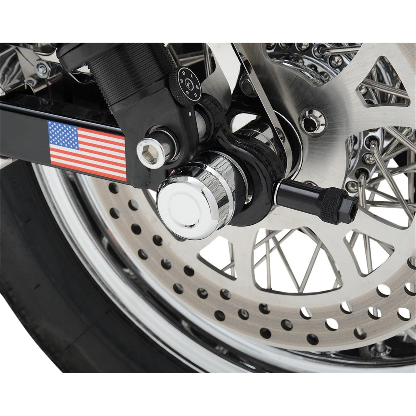 Drag Specialties Axle Cap - Rear - Chrome - XL 0214-0832_251565