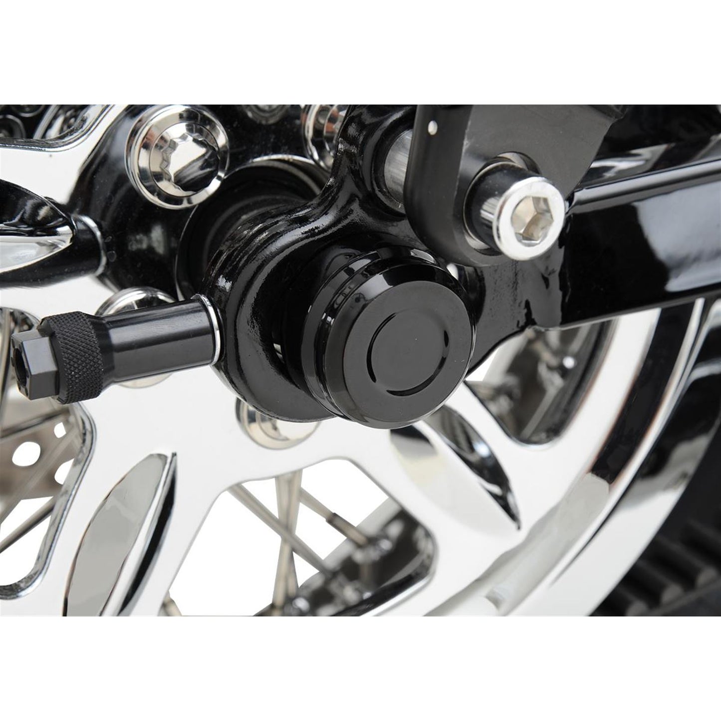 Drag Specialties Axle Cap - Rear - Black - XL 0214-0833_251567