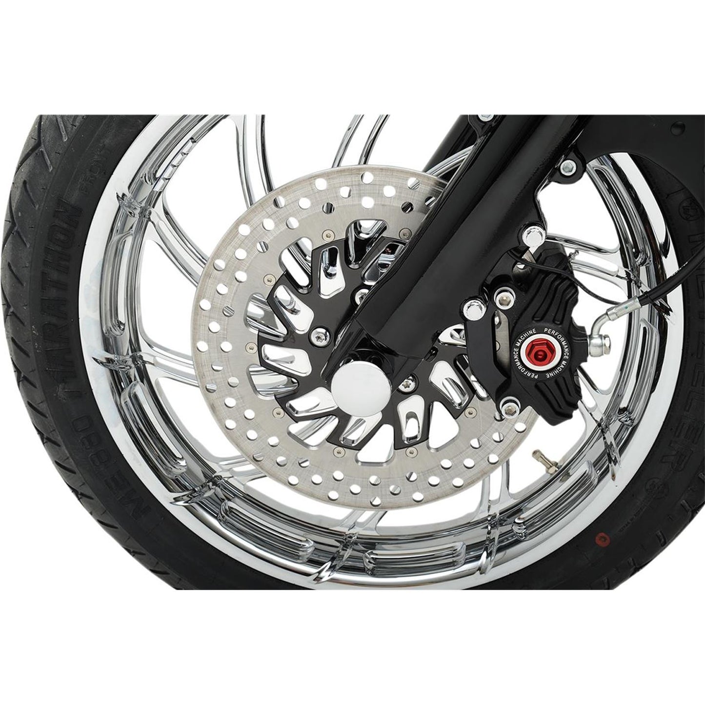 Drag Specialties Axle Caps - Chrome - Front - 08-19 FLT 0214-0374_251594