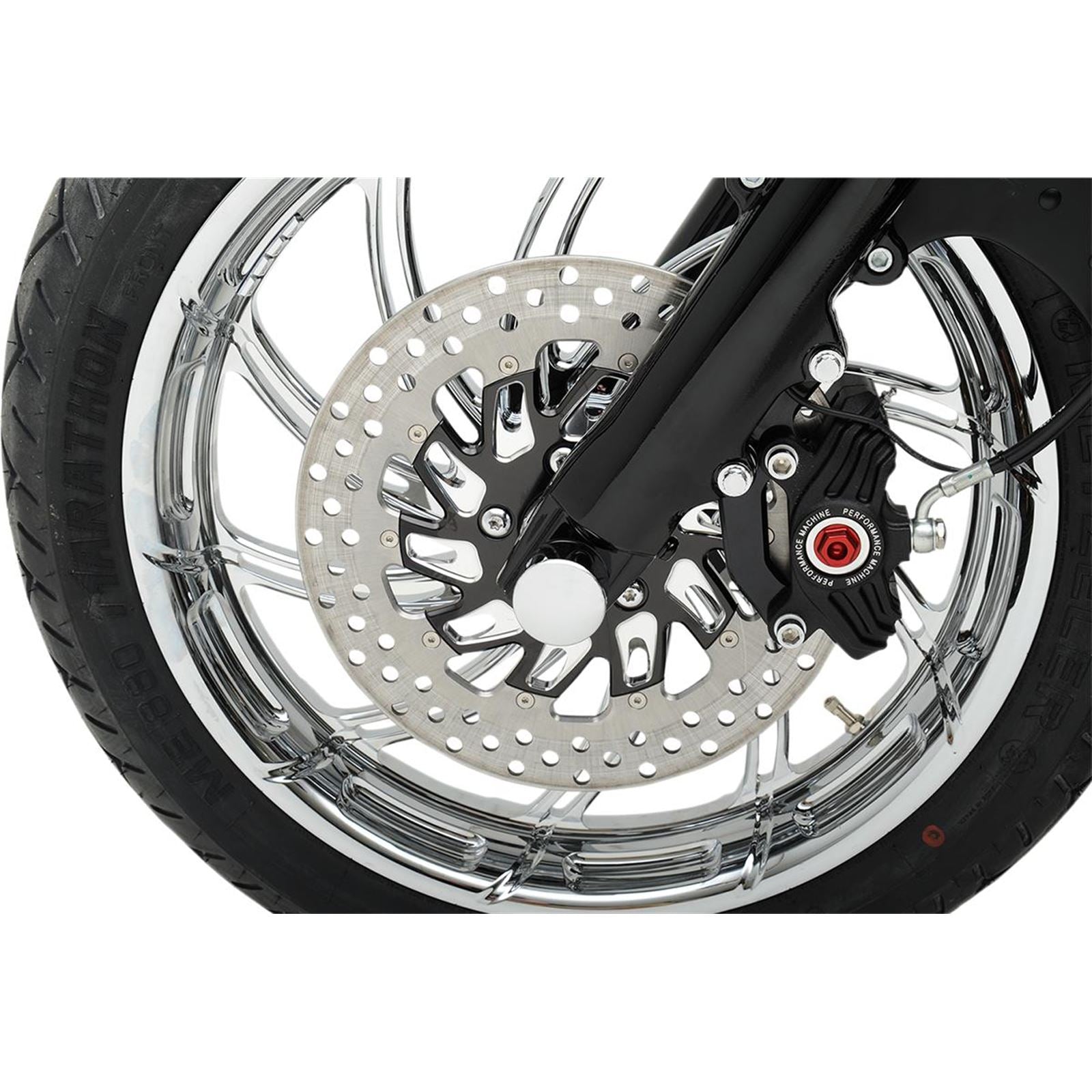 Drag Specialties Axle Caps - Chrome - Front - 08-19 FLT 0214-0374_251594
