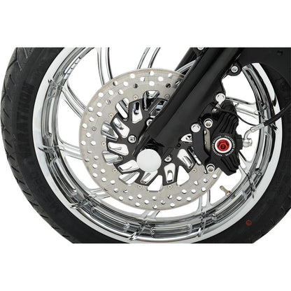 Drag Specialties Axle Caps - Chrome - Front - 08-19 FLT 0214-0374_251594