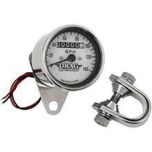 Drag Specialties 2.4" MPH Mini LED Mechanical Speedometer/Indicators - Chrome Housing - White Face - 1:1 DS-244134_251604