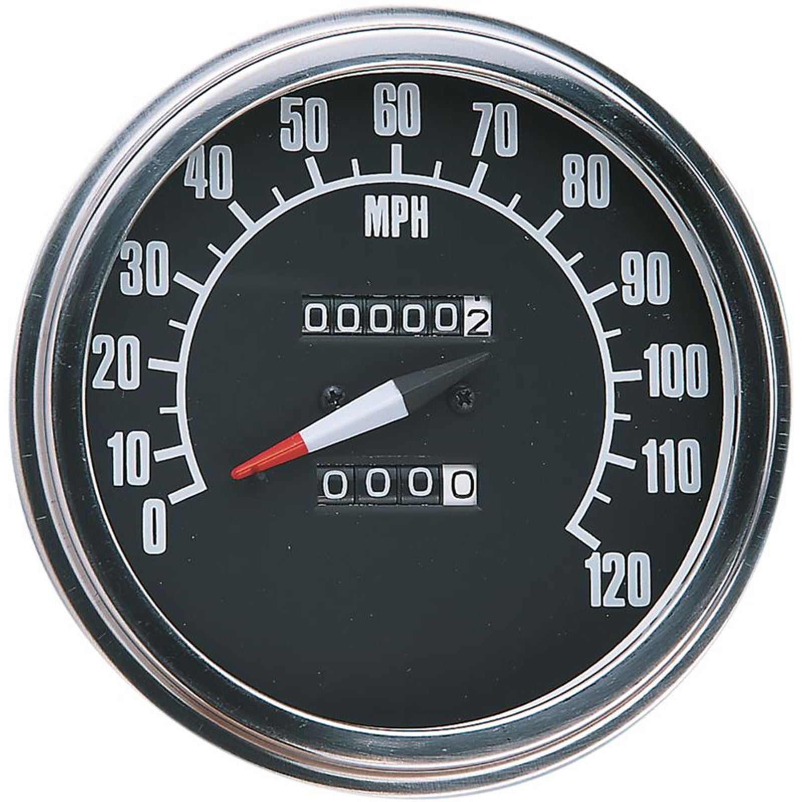 Drag Specialties 5" FL-Style 2240:60 Speedometer with Reed Switch - '68-'84 Black Face DS-243901_251627