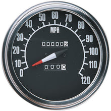 Drag Specialties 5" FL-Style 2240:60 Speedometer with Reed Switch - '68-'84 Black Face DS-243901_251627