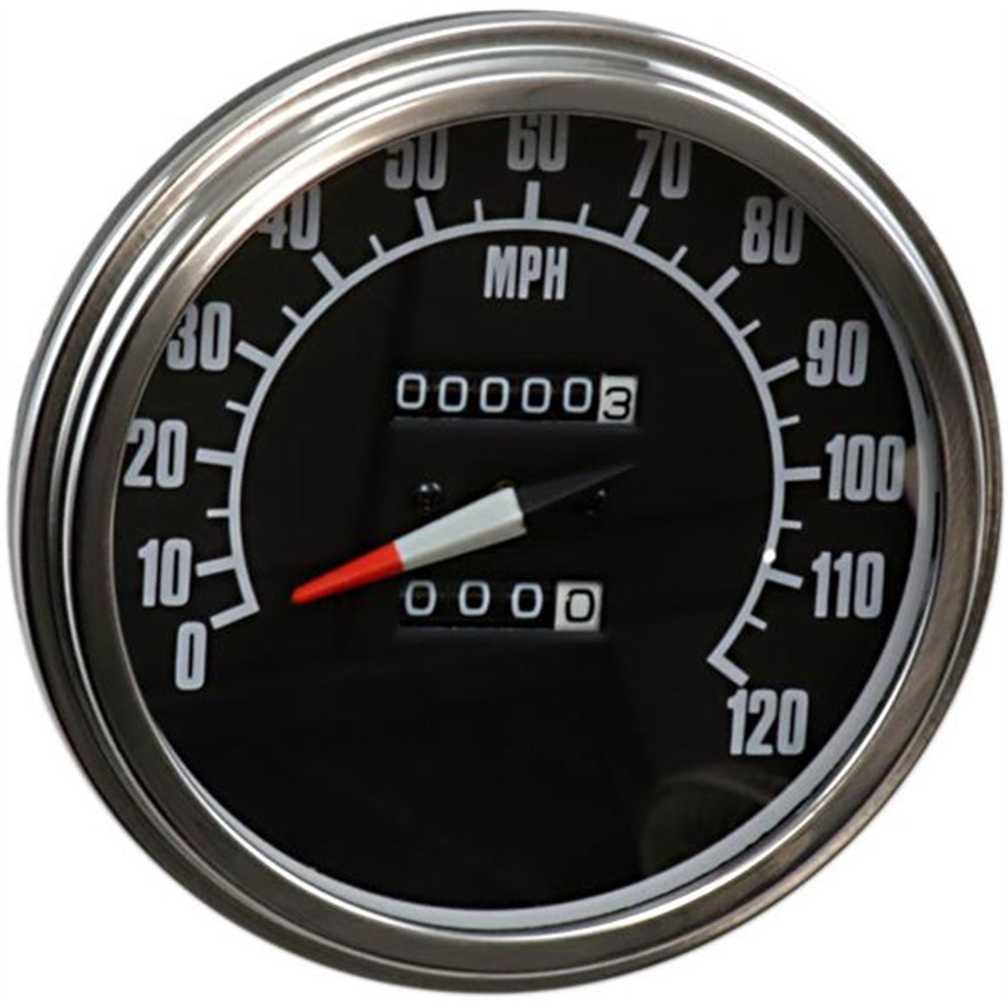 Drag Specialties 5" FL-Style 2240:60 Speedometer with Reed Switch - '68-'84 Black Face DS-243901_251629