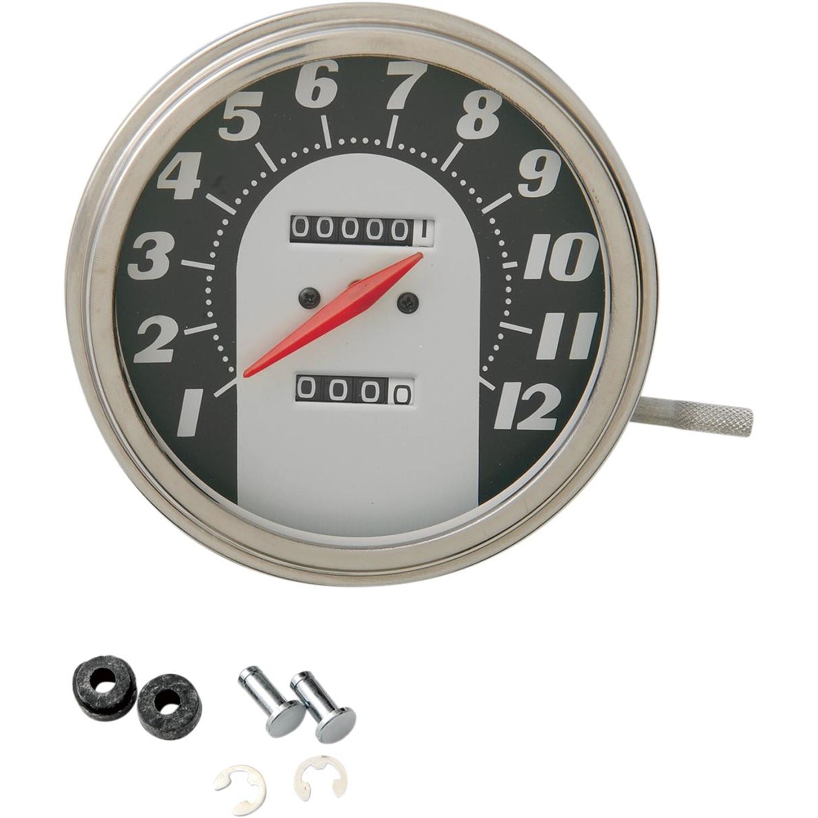 Drag Specialties 5" MPH FL-Style 1:1 Speedometer -  '62-'67 Black Face DS-243883_251637