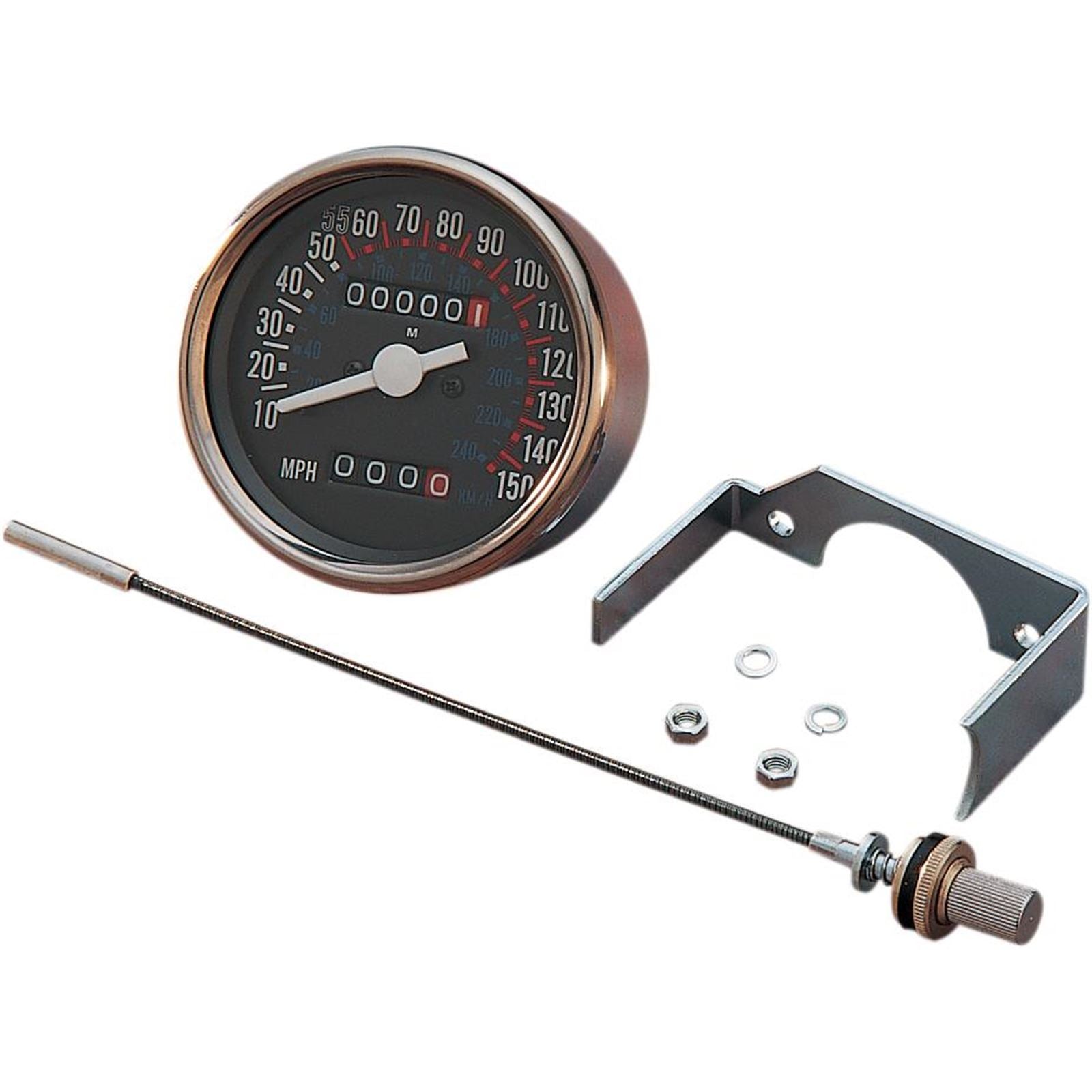 Drag Specialties 3-1/8" Dash Mount Speedometer DS-243864_251641