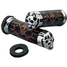 Drag Specialties Chrome Skull Grips with  Plain Eyes DS-243255_251707