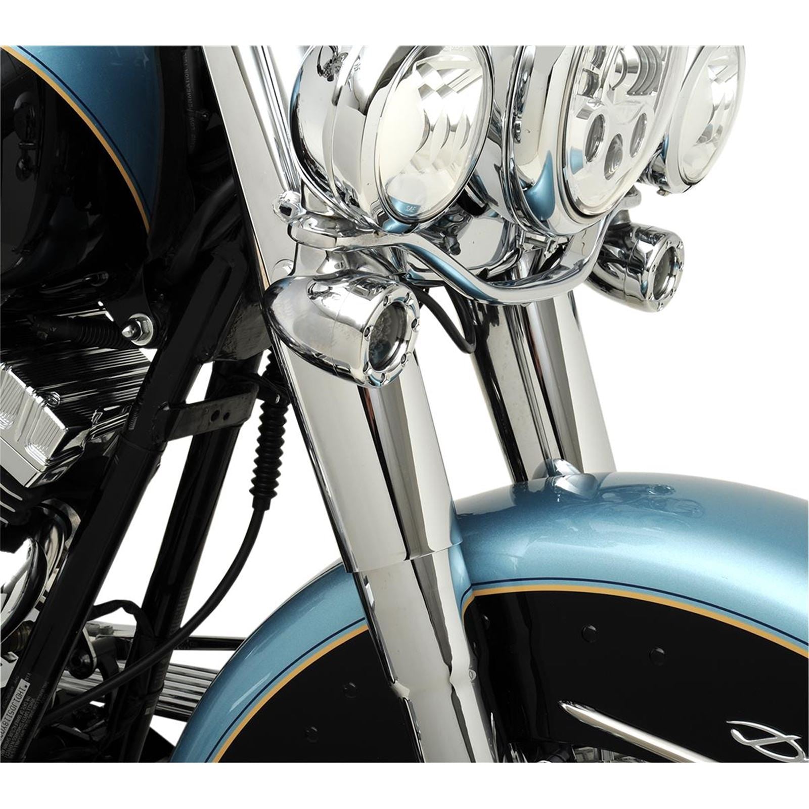 Drag Specialties Fork Slider Covers - Chrome - Smooth - Stock Length  DS-222898_251854