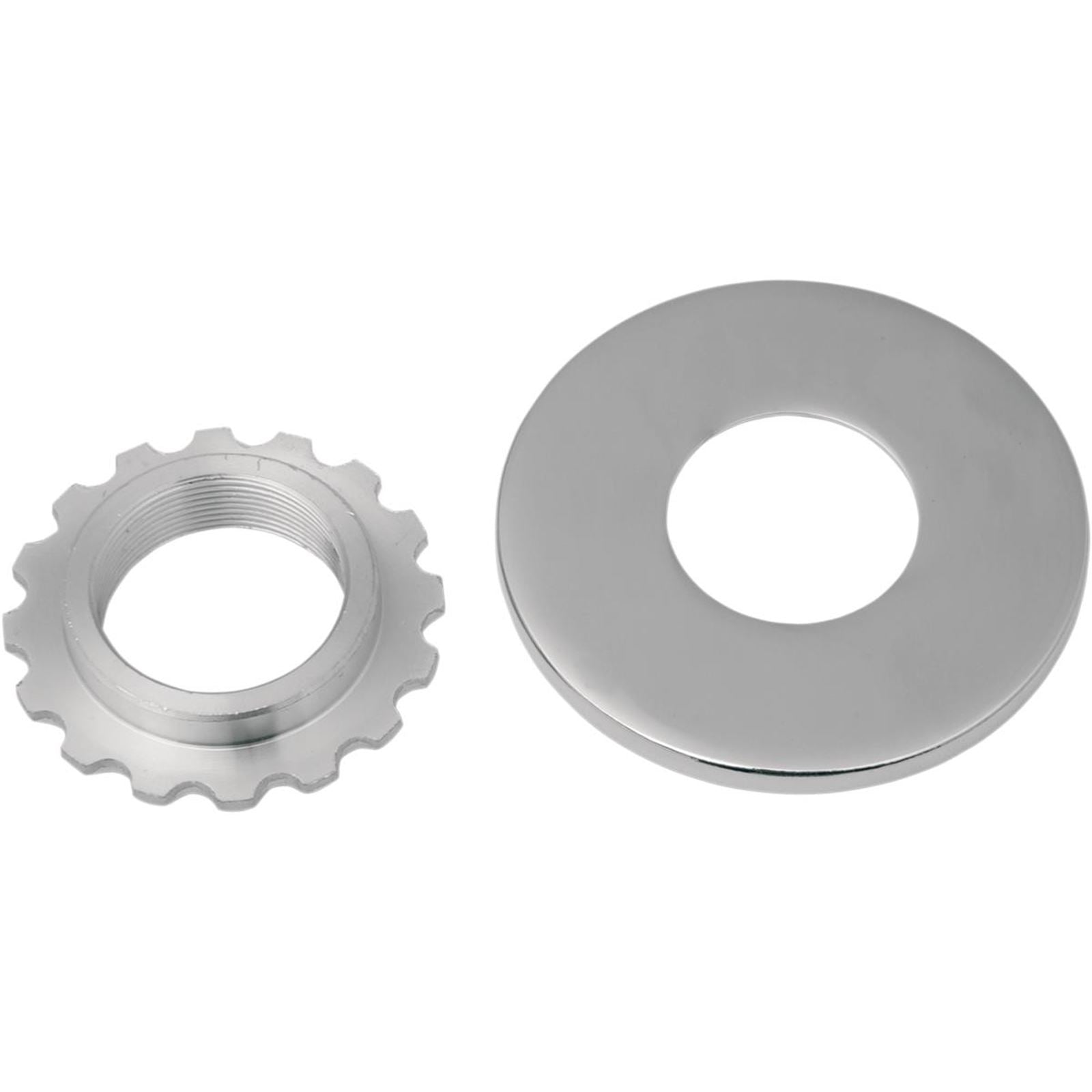 Drag Specialties Steering Stem Bearing Adjusting Nut with Dust Cover - Chrome DS-222776_251855