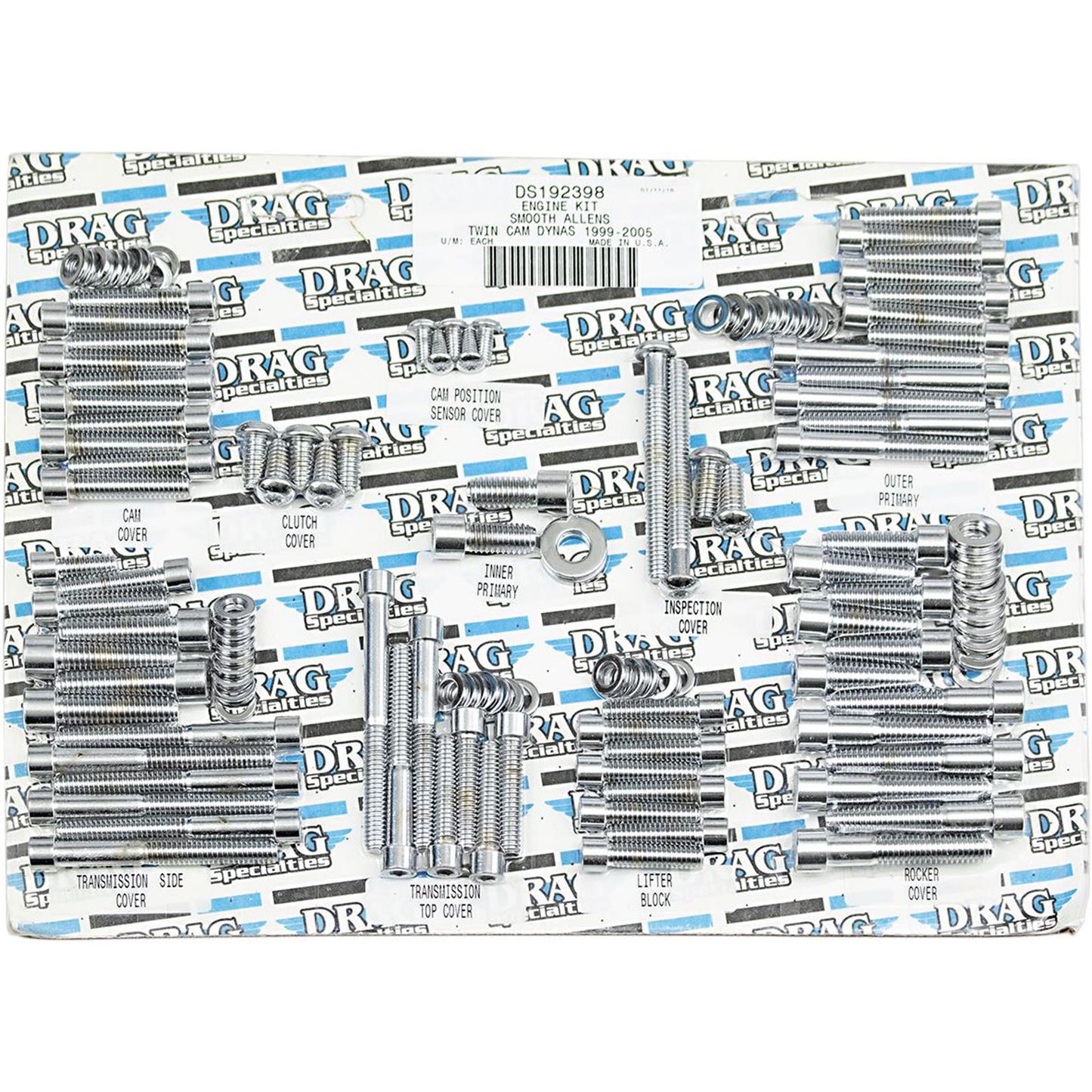 Drag Specialties Smooth Socket Engine Bolt Kit Twin Cam DS192398_252047