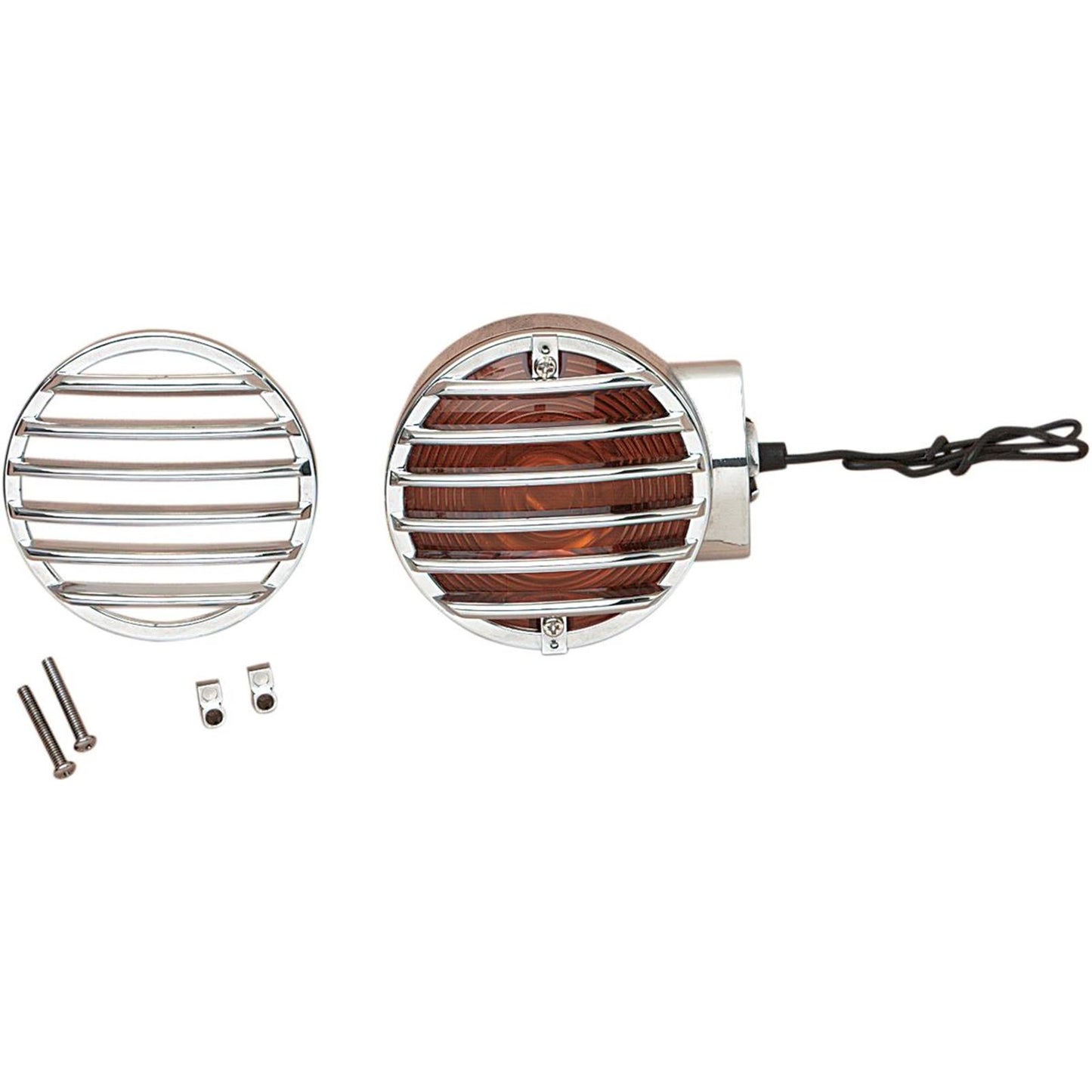 Drag Specialties Turn Signal Lens Grille - Chrome DS-719947_252315