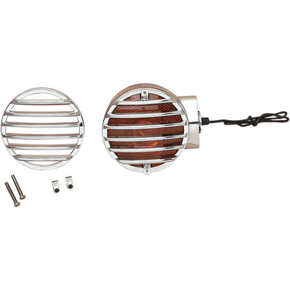 Drag Specialties Turn Signal Lens Grille - Chrome DS-719947_252315