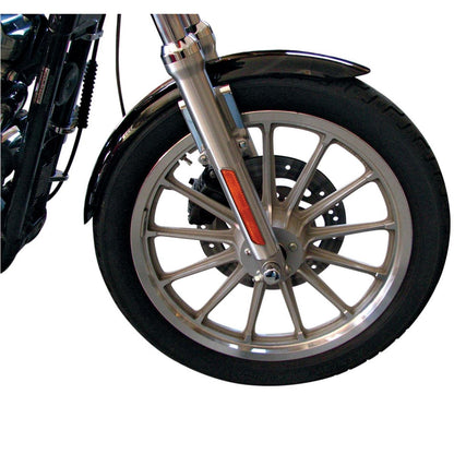 Drag Specialties XLX-Style Front Fender with Chrome Side Braces - Steel DS-393482_252382