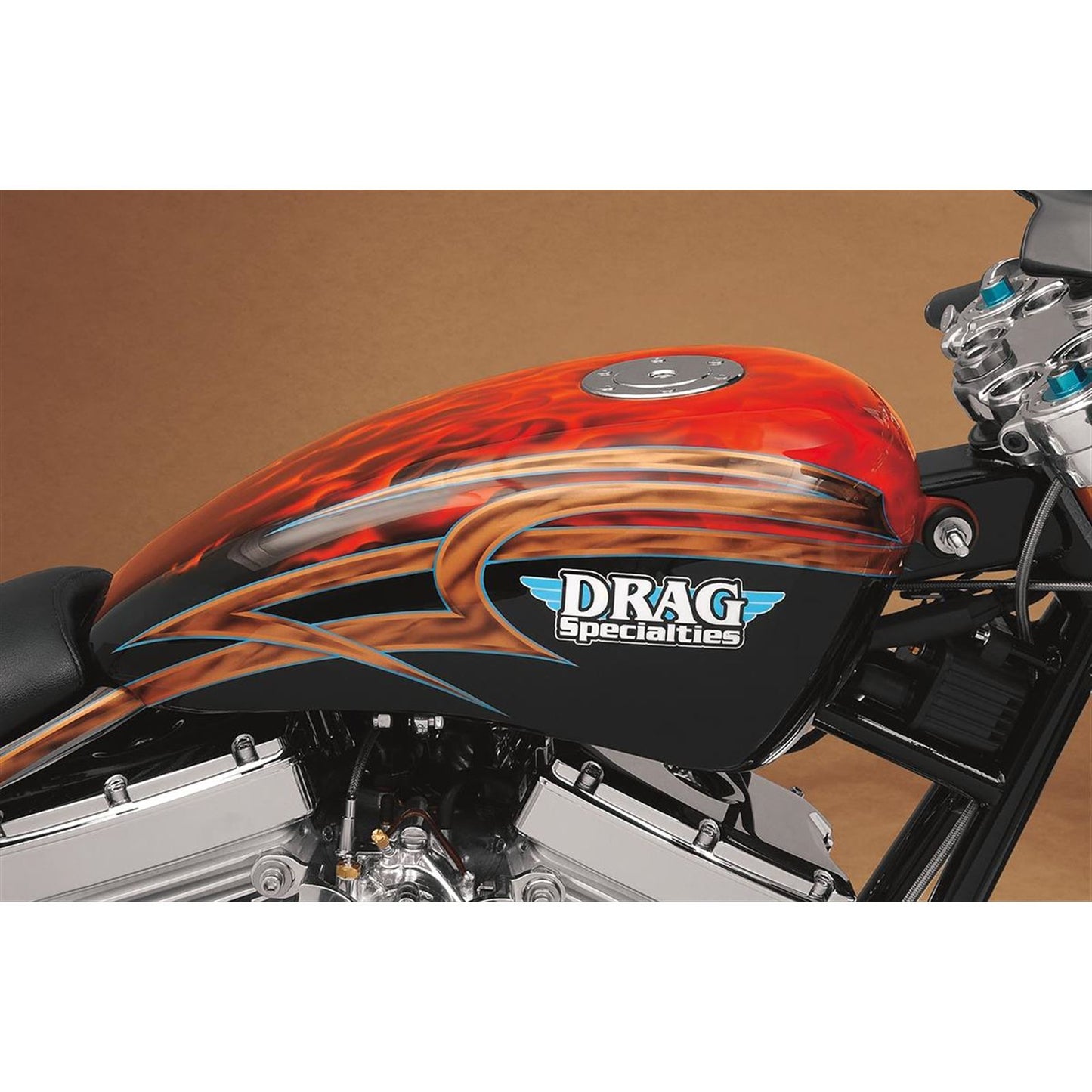 Drag Specialties Gas Tank - Aero-Style Gas Cap - 3.3 Gallon DS-390340_252459