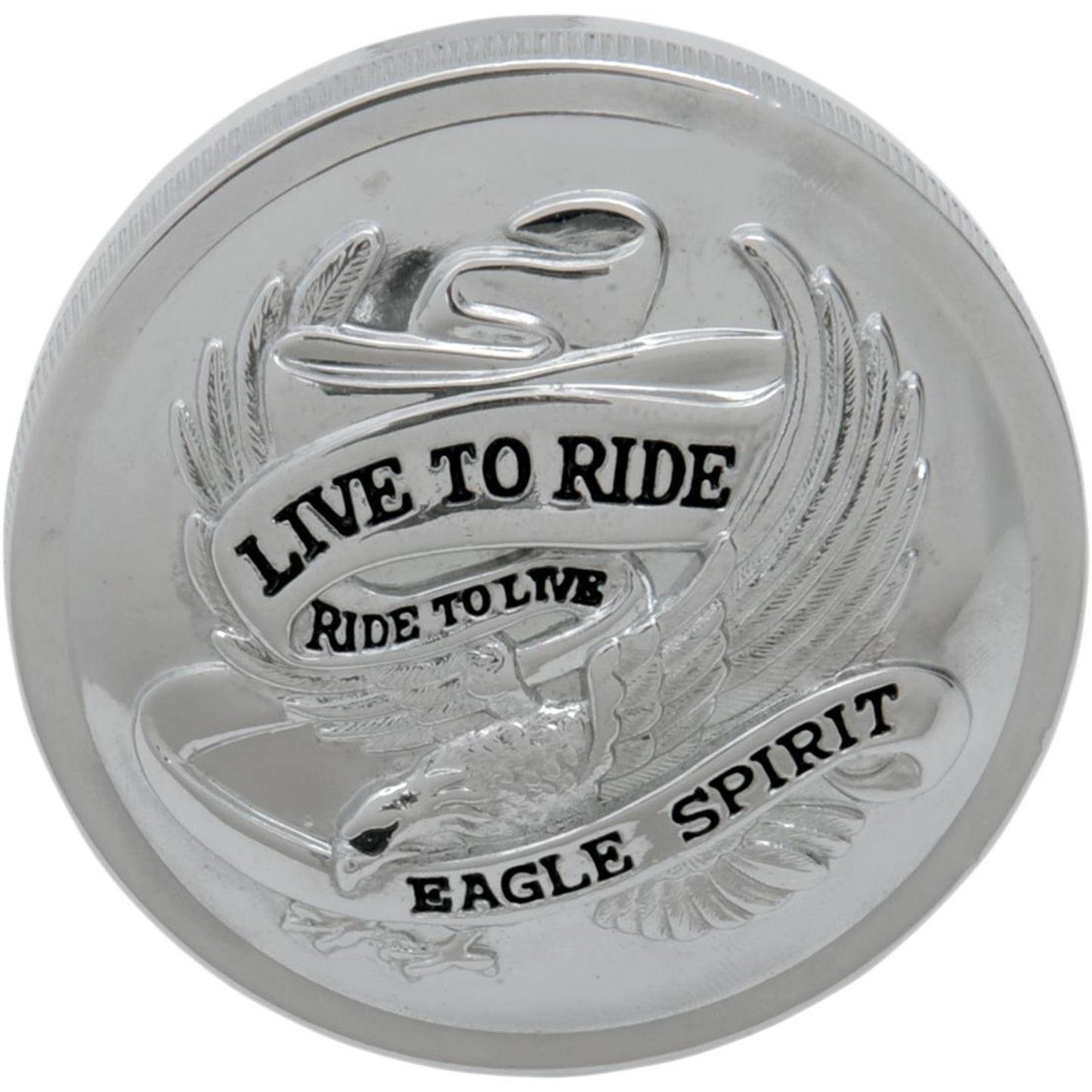 Drag Specialties Live To Ride Gas Cap - Chrome - Non- Vented DS-390137_252477
